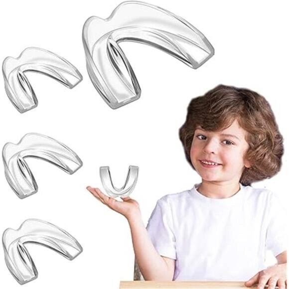 Kids Mouth Guard for Teeth Grinding, Pack of 4 Bite Guards + Dental Guard Case - Picture 6 of 6